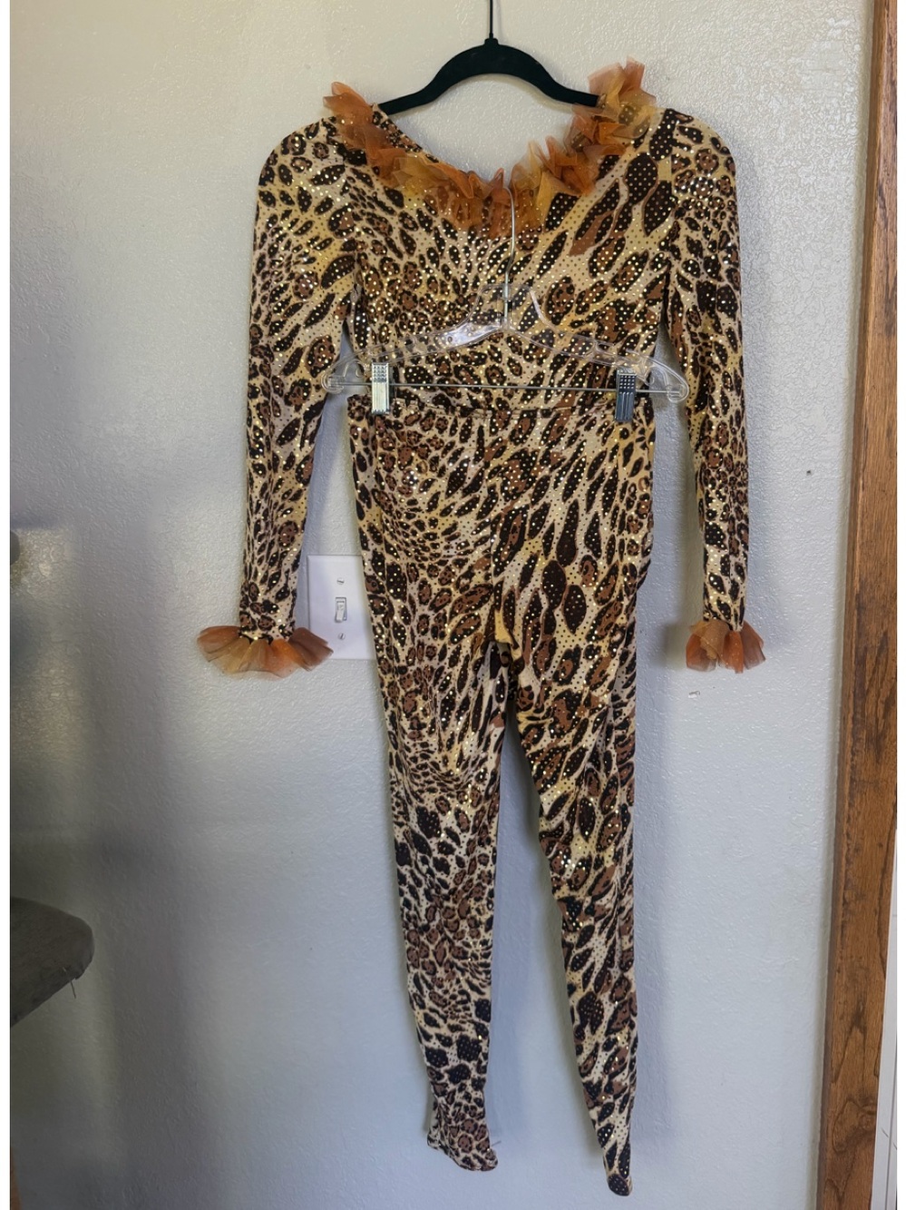 Leopard Print Two Piece with Ruffle Trim Costume